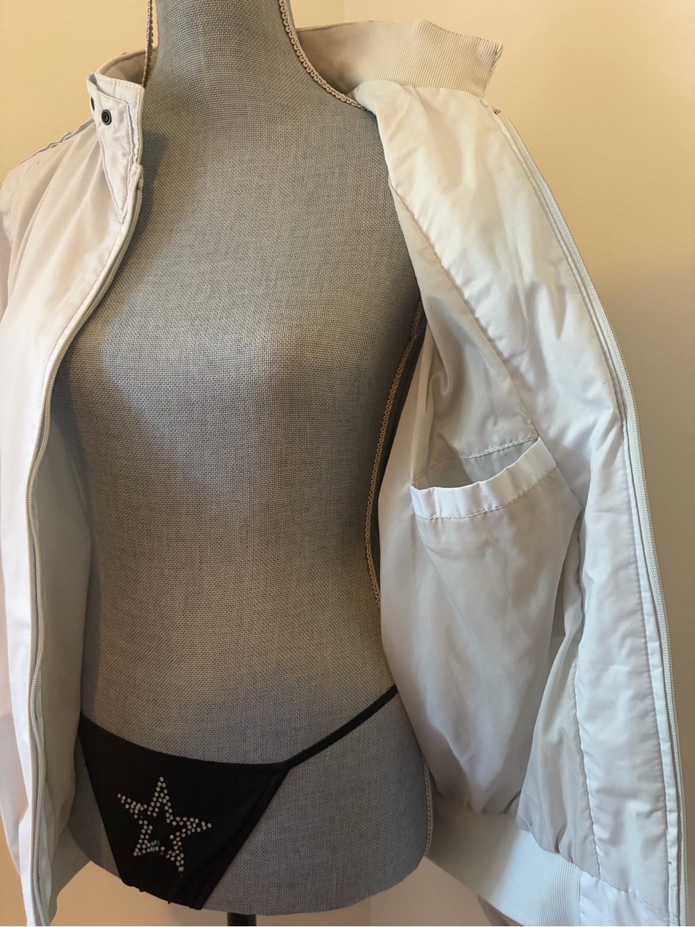 Rare 80s Vintage Marvel Productions Spider-Man Light Blue Gray Bomber Jacket - Picture 6 of 9